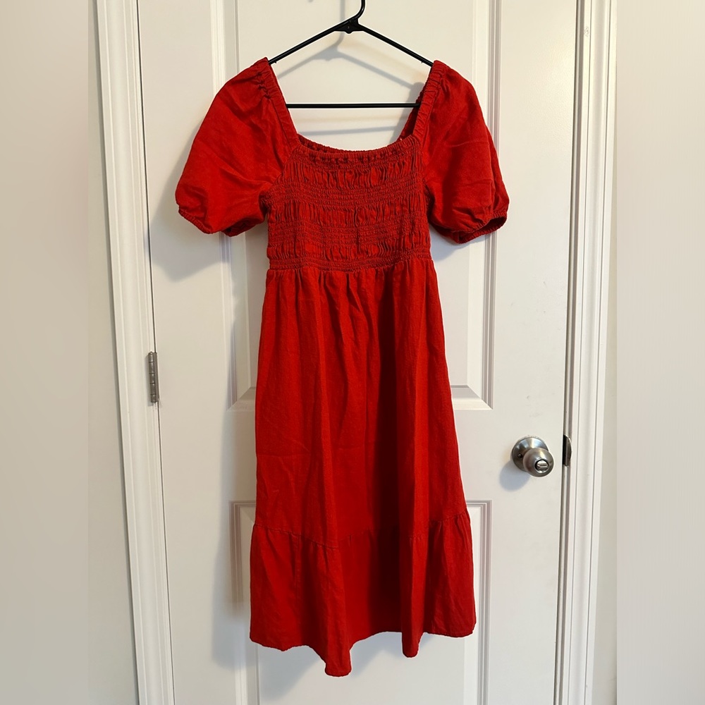 Bright summer red dress